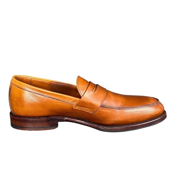 Brooks Brothers Mens Tan Leather Penny Loafers Made in USA Goodyear Welted 8.5 D - Picture 3 of 10